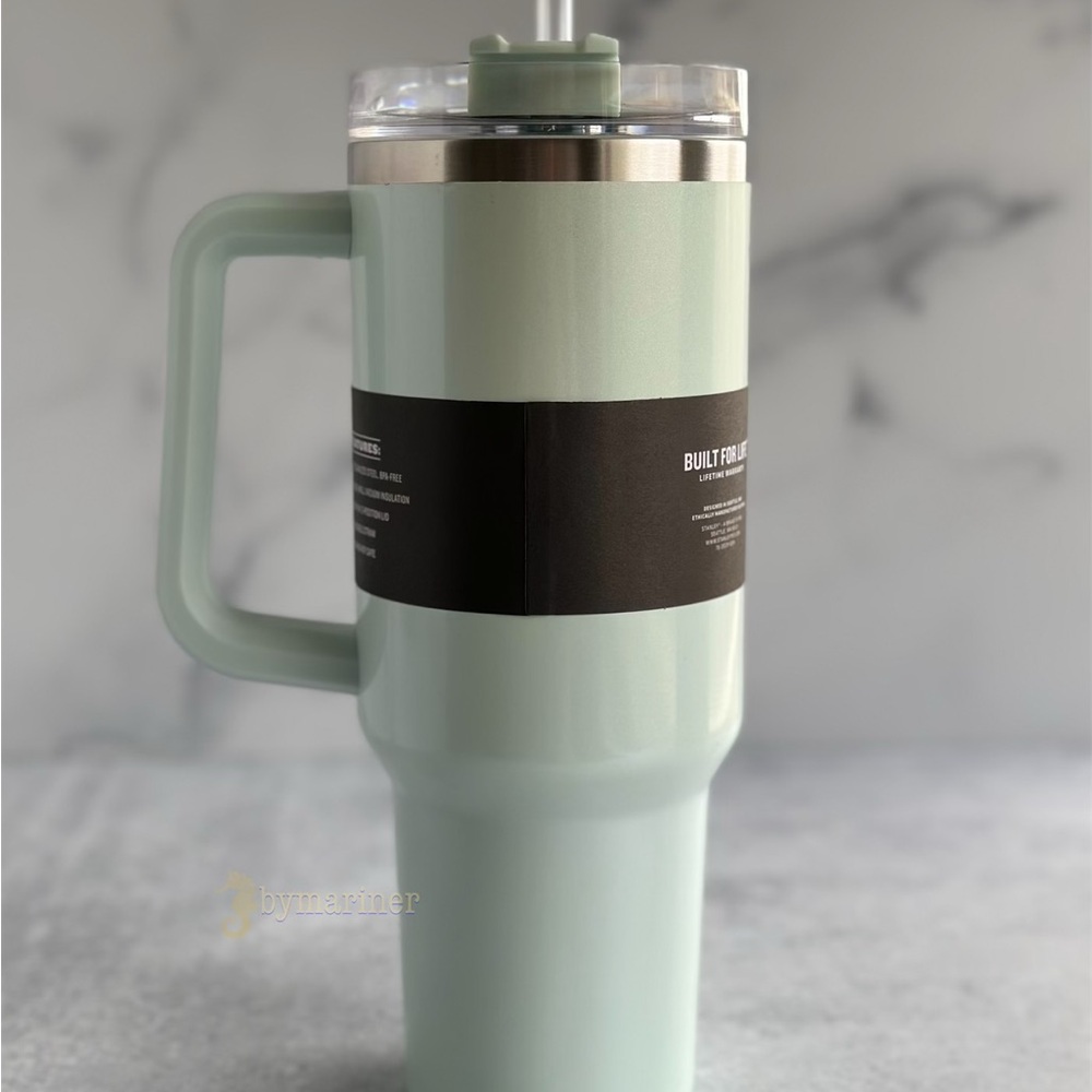 OG Stanley Spearmint Pearlescent Quencher H2.0 Flowstate Tumbler 40 oz - Picture 5 of 7